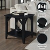 image:imageConvenience Concepts Winston End Table 22  Farmhouse Rustic Side Accent with Storage Shelf for Traditional Living amp Family Room BlackBlack