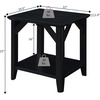 image:imageConvenience Concepts Winston End Table 22  Farmhouse Rustic Side Accent with Storage Shelf for Traditional Living amp Family Room BlackBlack
