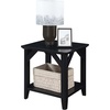 image:imageConvenience Concepts Winston End Table 22  Farmhouse Rustic Side Accent with Storage Shelf for Traditional Living amp Family Room BlackBlack