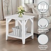 image:imageConvenience Concepts Winston End Table 22  Farmhouse Rustic Side Accent with Storage Shelf for Traditional Living amp Family Room BlackWhite