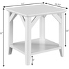 image:imageConvenience Concepts Winston End Table 22  Farmhouse Rustic Side Accent with Storage Shelf for Traditional Living amp Family Room BlackWhite