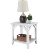 image:imageConvenience Concepts Winston End Table 22  Farmhouse Rustic Side Accent with Storage Shelf for Traditional Living amp Family Room BlackWhite
