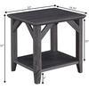 image:imageConvenience Concepts Winston End Table 22  Farmhouse Rustic Side Accent with Storage Shelf for Traditional Living amp Family Room Weathered Gray