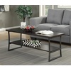 image:imageConvenience Concepts XCalibur Coffee Table Espresso  Slate Gray FrameEspressoSlate Gray Frame