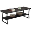 image:imageConvenience Concepts XCalibur Coffee Table Espresso  Slate Gray FrameEspressoSlate Gray Frame