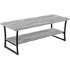 image:imageConvenience Concepts XCalibur Coffee Table Espresso  Slate Gray FrameFaux Birch  Slate Gray Frame