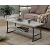 image:imageConvenience Concepts XCalibur Coffee Table Espresso  Slate Gray FrameFaux Birch  Slate Gray Frame