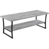 image:imageConvenience Concepts XCalibur Coffee Table Espresso  Slate Gray FrameFaux Birch  Slate Gray Frame