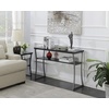 image:imageConvenience Concepts XCalibur Console Table Faux Birch  Slate Gray FrameBlack Woodgrain  Gray Frame