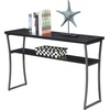 image:imageConvenience Concepts XCalibur Console Table Faux Birch  Slate Gray FrameBlack Woodgrain  Gray Frame