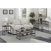 image:imageConvenience Concepts XCalibur Console Table Faux Birch  Slate Gray FrameBlack Woodgrain  Gray Frame