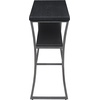 image:imageConvenience Concepts XCalibur Console Table Faux Birch  Slate Gray FrameBlack Woodgrain  Gray Frame