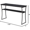 image:imageConvenience Concepts XCalibur Console Table Faux Birch  Slate Gray FrameBlack Woodgrain  Gray Frame