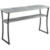 image:imageConvenience Concepts XCalibur Console Table Faux Birch  Slate Gray FrameFaux Birch  Slate Gray Frame
