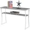 image:imageConvenience Concepts XCalibur Console Table Faux Birch  Slate Gray FrameFaux Birch  White Frame