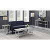 image:imageConvenience Concepts XCalibur Console Table Faux Birch  Slate Gray FrameFaux Birch  White Frame