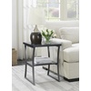image:imageConvenience Concepts XCalibur End Table Espresso  Slate Gray FrameBlack Woodgrain  Gray Frame