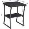 image:imageConvenience Concepts XCalibur End Table Espresso  Slate Gray FrameBlack Woodgrain  Gray Frame