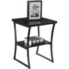 image:imageConvenience Concepts XCalibur End Table Espresso  Slate Gray FrameEspresso  Slate Gray Frame