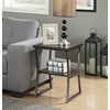 image:imageConvenience Concepts XCalibur End Table Espresso  Slate Gray FrameEspresso  Slate Gray Frame