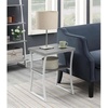 image:imageConvenience Concepts XCalibur End Table Espresso  Slate Gray FrameFaux Birch  White Frame