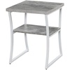 image:imageConvenience Concepts XCalibur End Table Espresso  Slate Gray FrameFaux Birch  White Frame