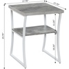 image:imageConvenience Concepts XCalibur End Table Espresso  Slate Gray FrameFaux Birch  White Frame