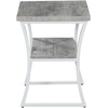 image:imageConvenience Concepts XCalibur End Table Espresso  Slate Gray FrameFaux Birch  White Frame