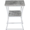 image:imageConvenience Concepts XCalibur End Table Espresso  Slate Gray FrameFaux Birch  White Frame