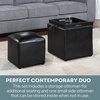 image:imageDesigns4Comfort Park Avenue Single Ottoman with Stool and Reversible TrayBlack