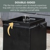 image:imageDesigns4Comfort Park Avenue Single Ottoman with Stool and Reversible TrayBlack