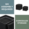 image:imageDesigns4Comfort Park Avenue Single Ottoman with Stool and Reversible TrayBlack