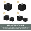 image:imageDesigns4Comfort Park Avenue Single Ottoman with Stool and Reversible TrayBlack