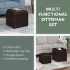 image:imageDesigns4Comfort Park Avenue Single Ottoman with Stool and Reversible TrayEspresso