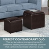 image:imageDesigns4Comfort Park Avenue Single Ottoman with Stool and Reversible TrayEspresso