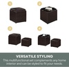 image:imageDesigns4Comfort Park Avenue Single Ottoman with Stool and Reversible TrayEspresso