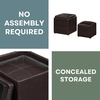 image:imageDesigns4Comfort Park Avenue Single Ottoman with Stool and Reversible TrayEspresso