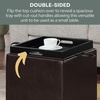 image:imageDesigns4Comfort Park Avenue Single Ottoman with Stool and Reversible TrayEspresso