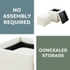image:imageDesigns4Comfort Park Avenue Single Ottoman with Stool and Reversible TrayWhite