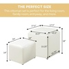 image:imageDesigns4Comfort Park Avenue Single Ottoman with Stool and Reversible TrayWhite
