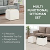 image:imageDesigns4Comfort Park Avenue Single Ottoman with Stool and Reversible TrayWhite