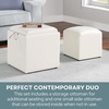 image:imageDesigns4Comfort Park Avenue Single Ottoman with Stool and Reversible TrayWhite