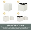 image:imageDesigns4Comfort Park Avenue Single Ottoman with Stool and Reversible TrayWhite
