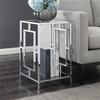 image:imageTown Square Chrome End Table with Shelf White Faux MarbleChromeGlassChrome
