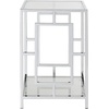image:imageTown Square Chrome End Table with Shelf White Faux MarbleChromeGlassChrome