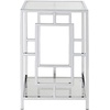 image:imageTown Square Chrome End Table with Shelf White Faux MarbleChromeGlassChrome