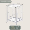 image:imageTown Square Chrome End Table with Shelf White Faux MarbleChromeGlassChrome