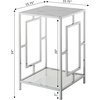 image:imageTown Square Chrome End Table with Shelf White Faux MarbleChromeWhite Faux MarbleChrome