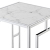 image:imageTown Square Chrome End Table with Shelf White Faux MarbleChromeWhite Faux MarbleChrome