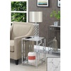 image:imageTown Square Chrome End Table with Shelf White Faux MarbleChromeWhite Faux MarbleChrome